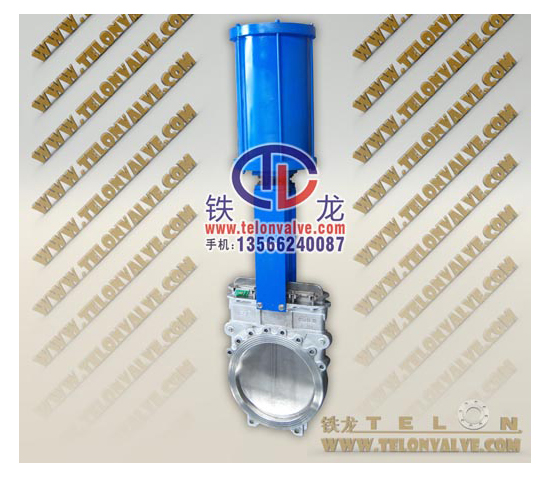 Pneumatic stainless steel knife gate valve